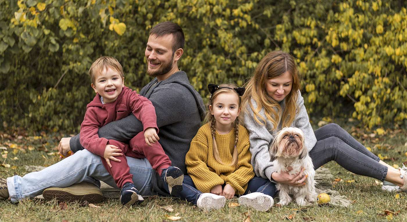 photo of a young family after family therapy