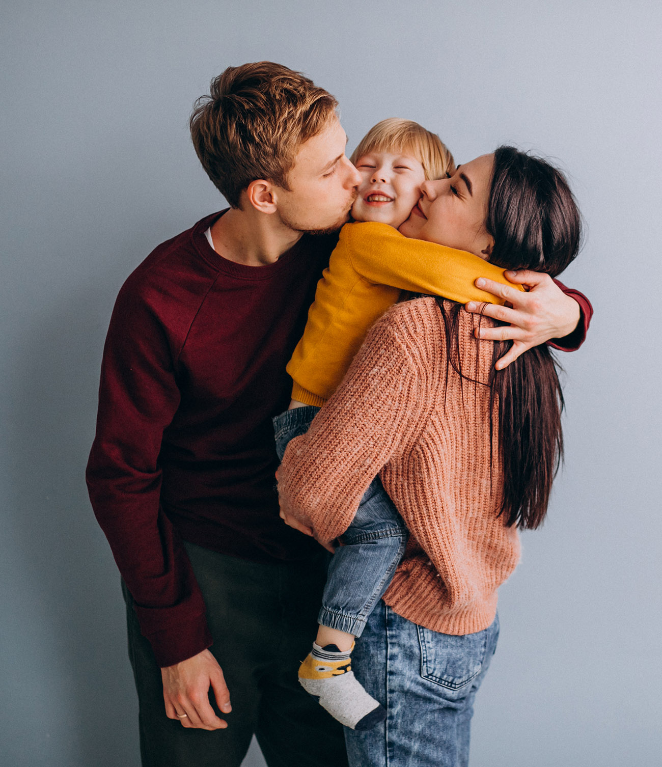 photo of a young family after family therapy