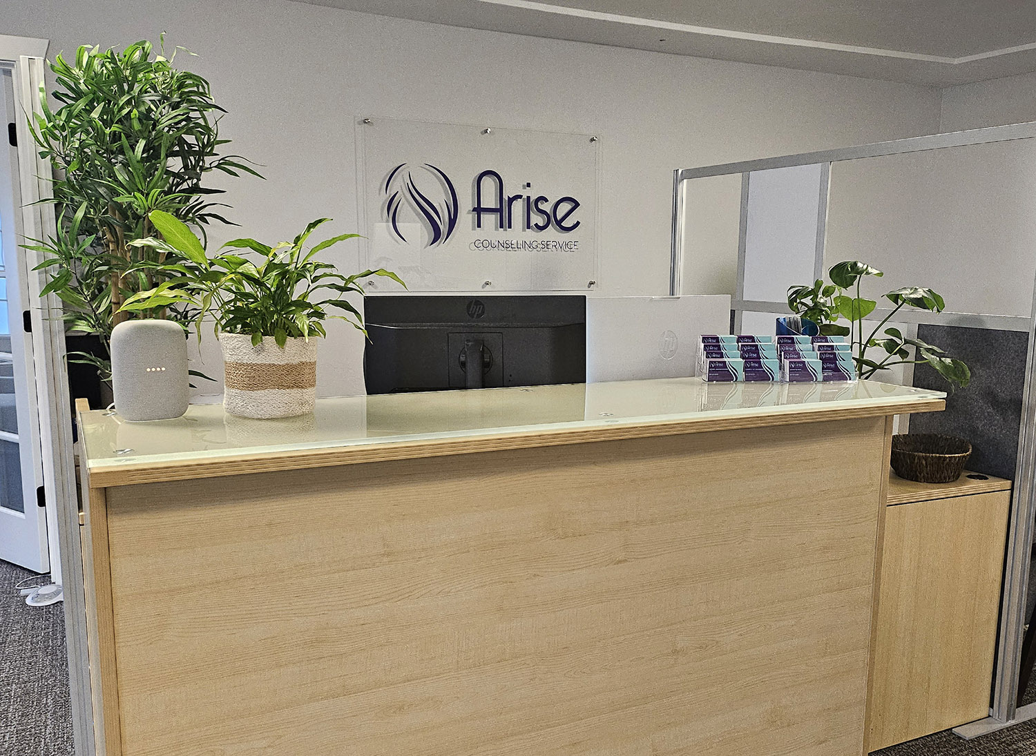 Arise Front Office eugene pic photo of the front desk of Northlight Counseling where they accept mental health insurance